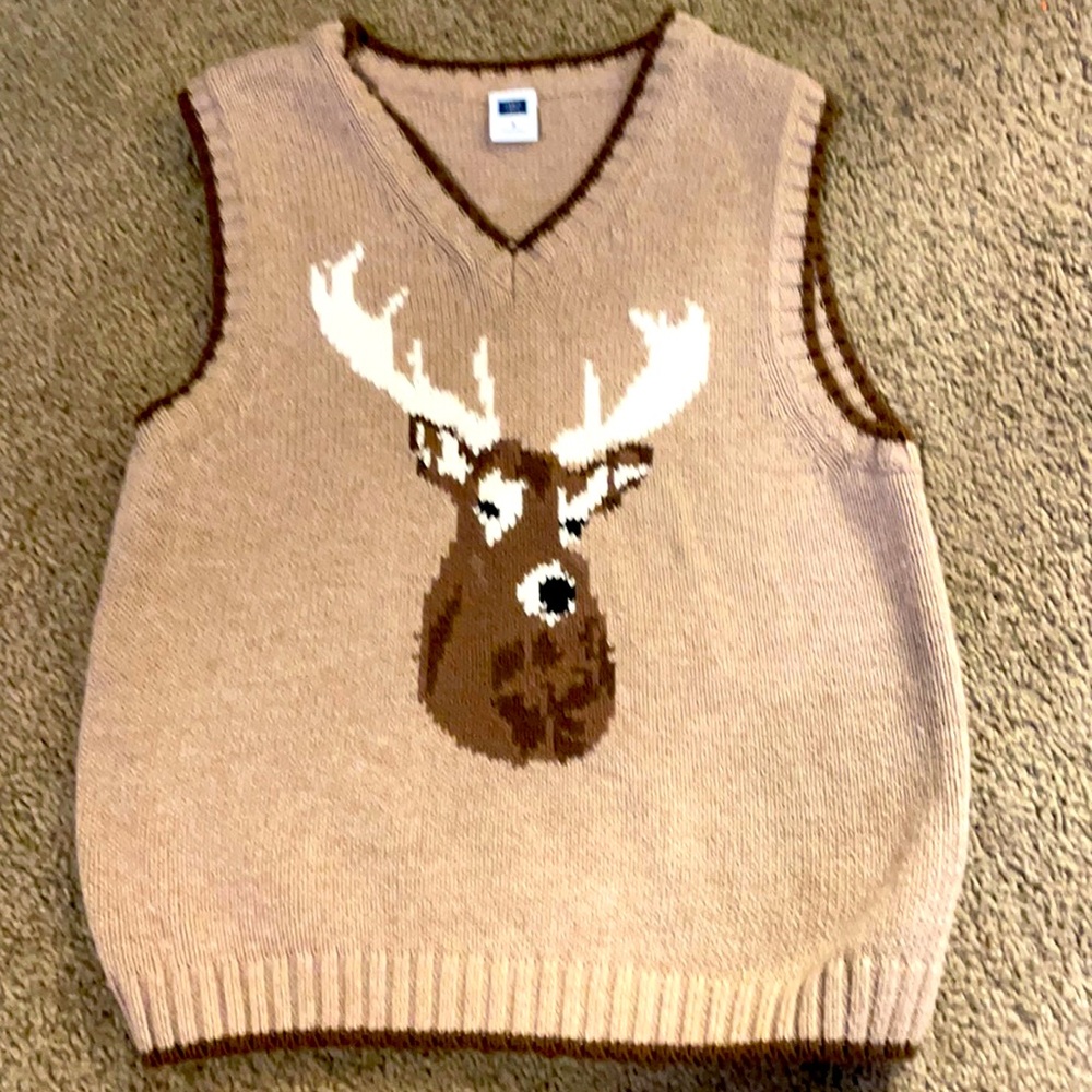 Janie and Jack Elk Sweater Vest
